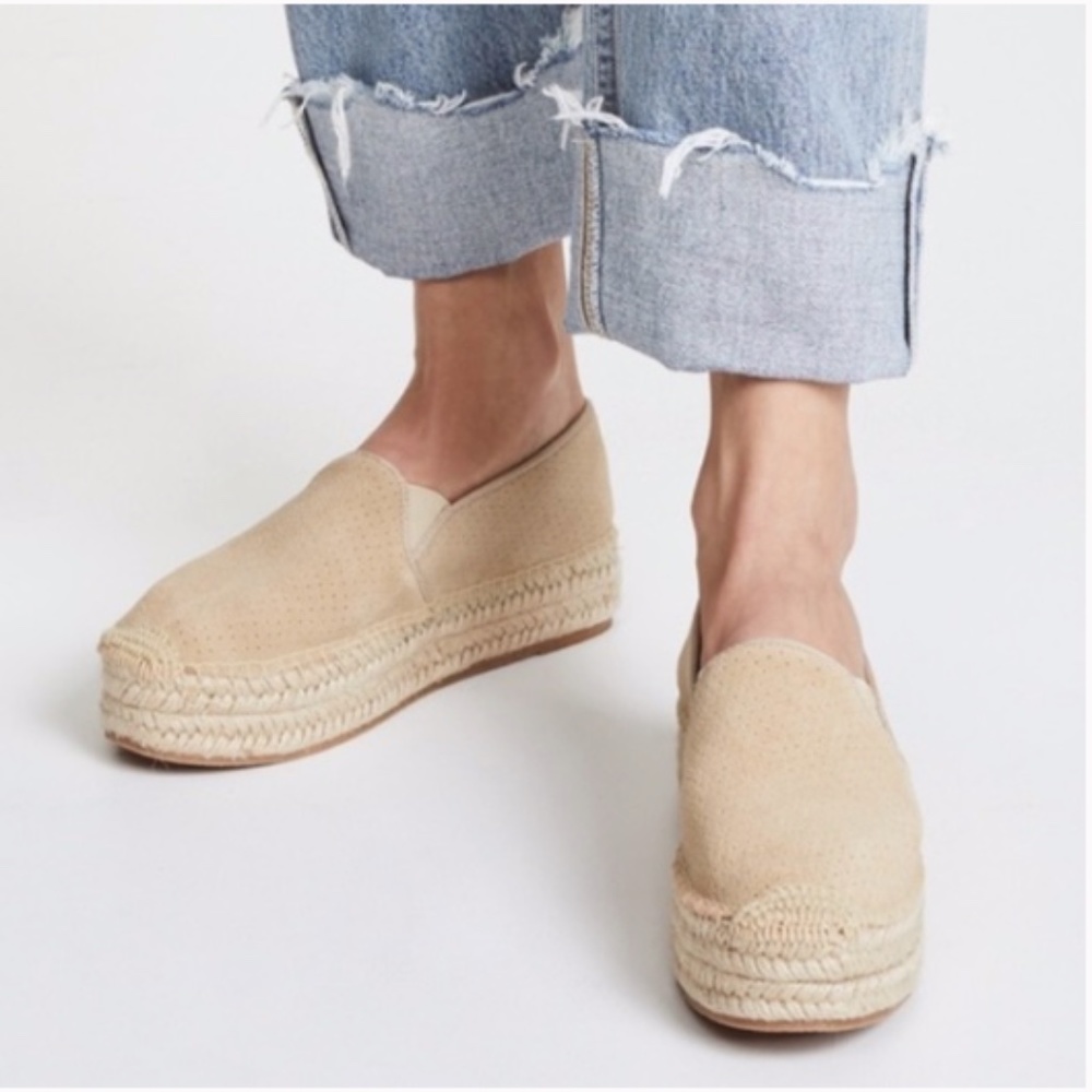Soludos Malibu perforated Platform Espadrilles